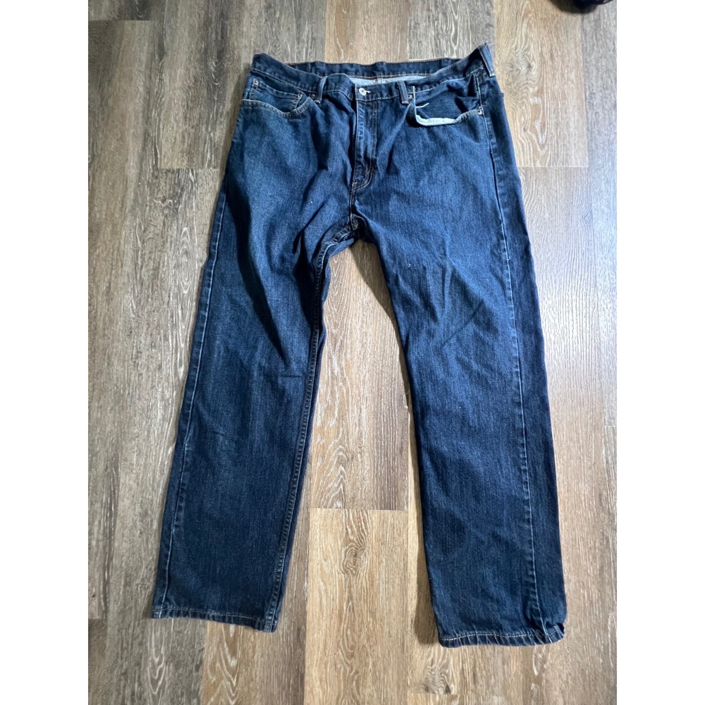 Levi's 505 Regular Fit Jeans Mens 40x32 Dark Blue Good Straight Leg Denim Pants